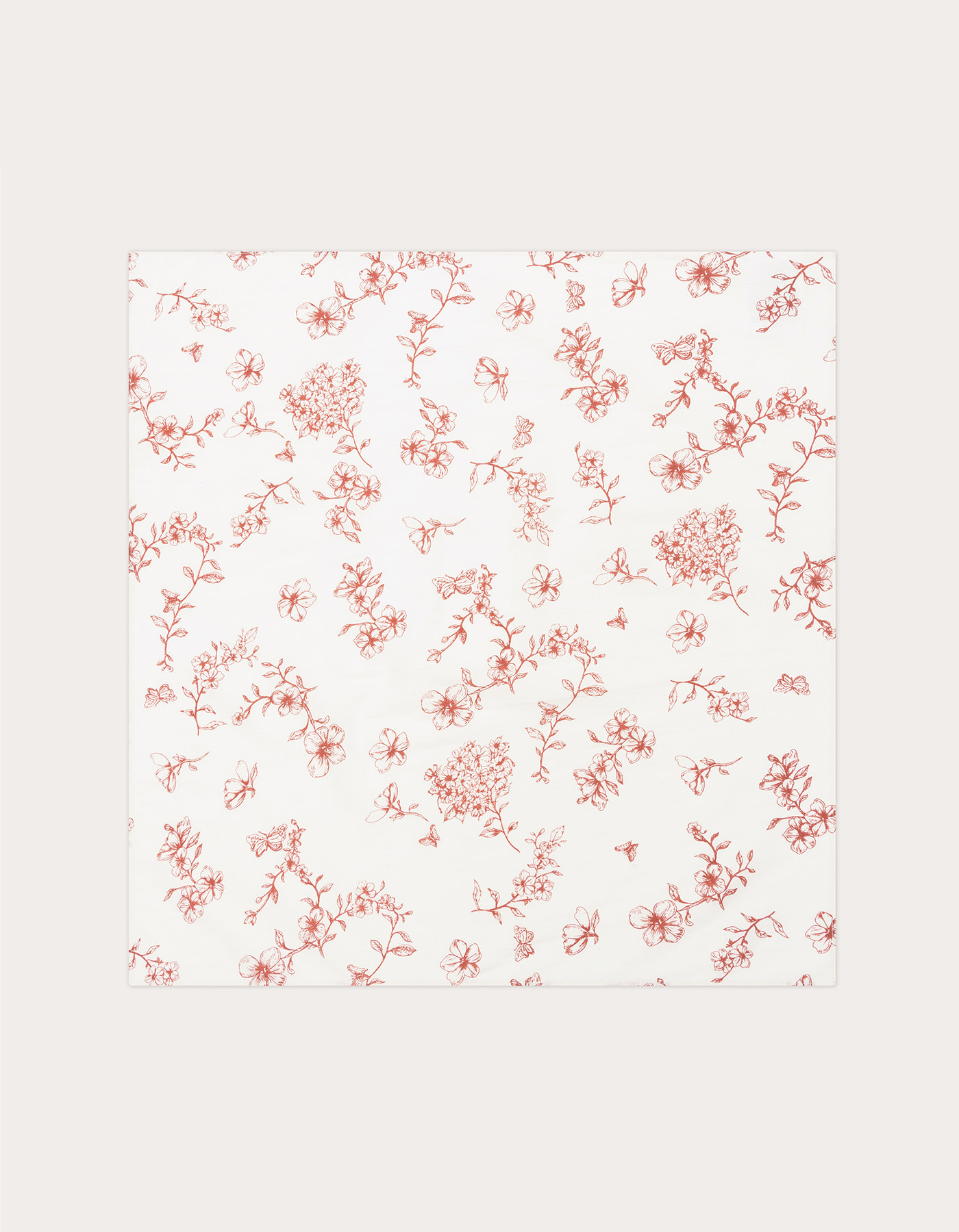 The Sky Flower Cotton Scarf (Red Dahlia)
