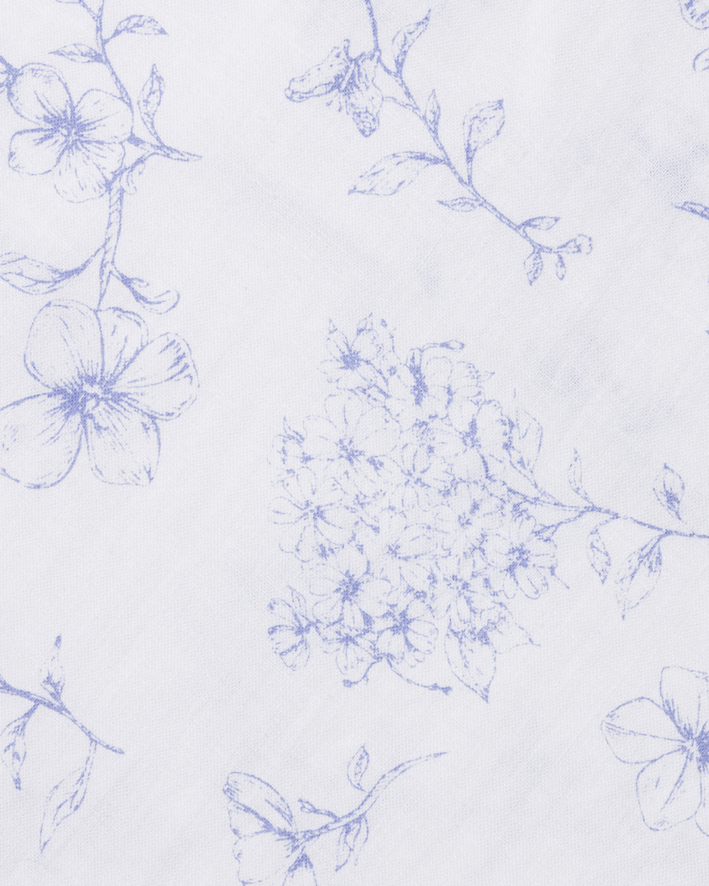 Flower Linen Ecobag (White+Violet)